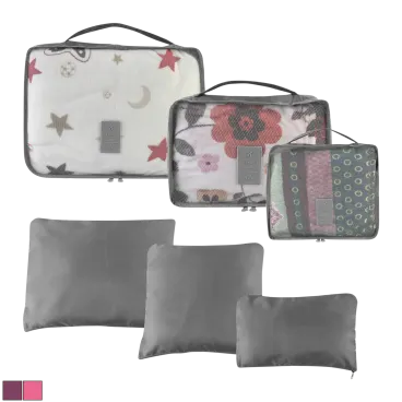 Fresh Fab Finds 9-Pc Water-Resistant Clothing Storage & Packing Cubes