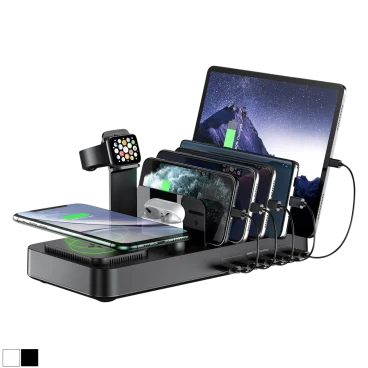Vogek 8-in-1 Wireless Charging Station with 5 USB Ports