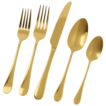 Roberts & Belk 45-Piece Camden Gold Flatware Set