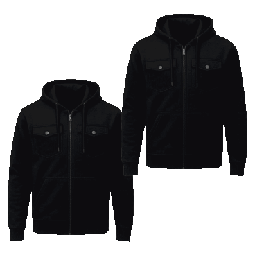 2-Pack: Nextex Apparel Men's Fleece Full Zip Hoodies With Chest Pockets