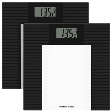 2-Pack: Health-O-Meter Digital Glass Body Weight Tracking Bathroom Scale