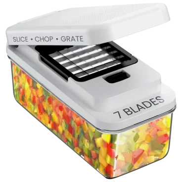 Cheer Collection 7-Blade Vegetable Chopper and Container