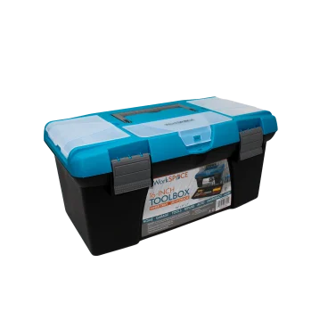 WorkSpace Tool Box with Inner Tray & Lid Storage
