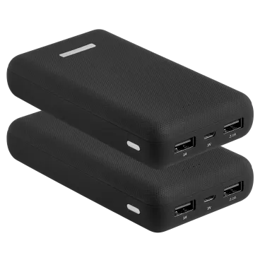 2-Pack: PowerXcel Mega Power Compact 20,000 mAh Power Banks