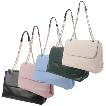 London Fog Phoebe Oversized Chain Strap Shoulder Bag