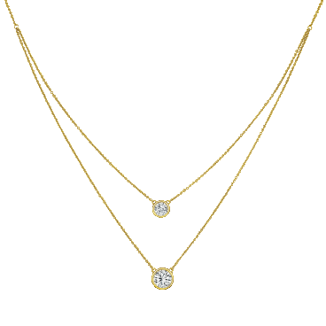 Jennifer Miller Double Solitaire Layered Necklace