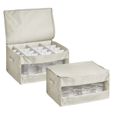Honey-Can-Do 2-Piece Stemware Storage Boxes