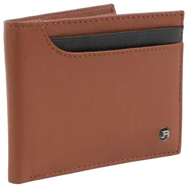 Jack Abrahams Goat Nappa Leather Bi-Fold Top Front Wallet