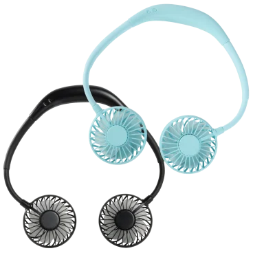 2-Pack: Hands Free Portable Neck Fans with LED Lights
