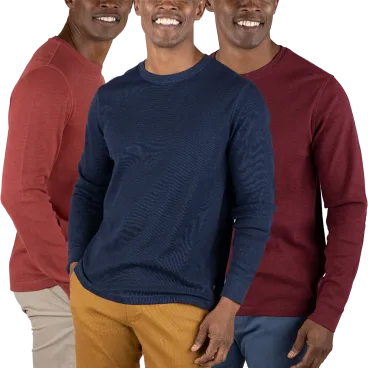 3-Pack: Tailor Vintage Performance Stretch Waffle Shirts