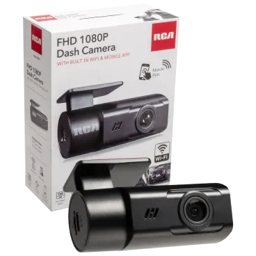 RCA 1080P Dash Cam with Built-In WiFi & Mobile App