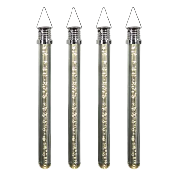 4-Pack: Exhart Solar Acrylic LED Bubble Stick