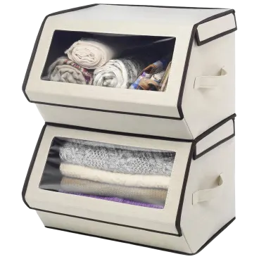 2-Pack: Whitmor Stackable Window Storage Boxes