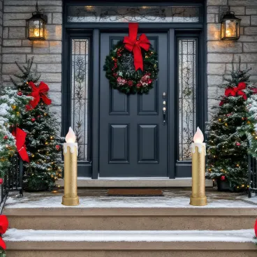 Paquete de 2: Mr. Christmas Velas de Moldes de 2 Pies para Interior/Exterior