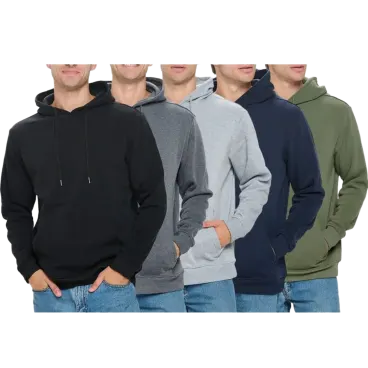 3-Pack: Nextex Apparel Men's Fleece Pullover Hoodies