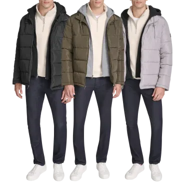 Kenneth Cole Men's Puffer Jacket with Bib