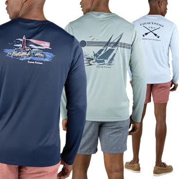 3-Pack: Tailor Vintage UPF 50+ Sun Shirts