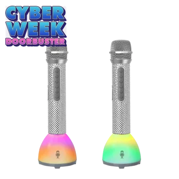 Singing Machine Bling Mic Duets Wireless Karaoke Set