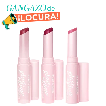 Paquete de 3: Burt's Bees Bálsamos Labiales Gloss & Glow
