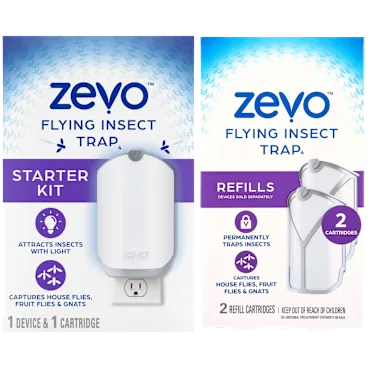 Zevo Flying Insect Trap Starter Kit & Cartridges
