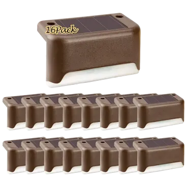 16-Pack: Hakol Solar Waterproof LED Deck Lights