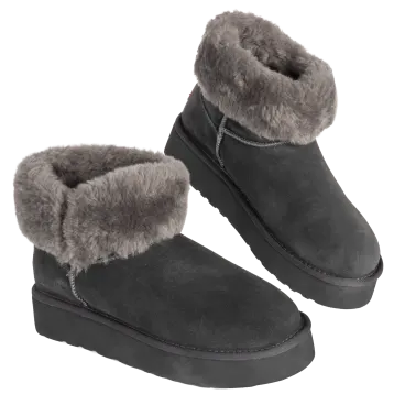 Lamo Margot Bota de Plataforma de Gamuza Resistente al Agua