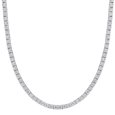Voss+Agin 12.5 CT DEW Created Brilliant Sapphire Tennis Necklace