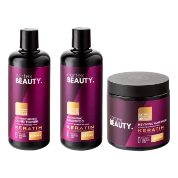 Cortex Beauty 3-Piece Keratin Reviving Hair Mask Set