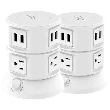 2-Pack: LAX Gadgets PD 360-Degree Spinning Charging Tower with Wireless Charging