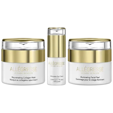 Allegresse 24 Karat Skincare Juego Iluminador de 3 Piezas