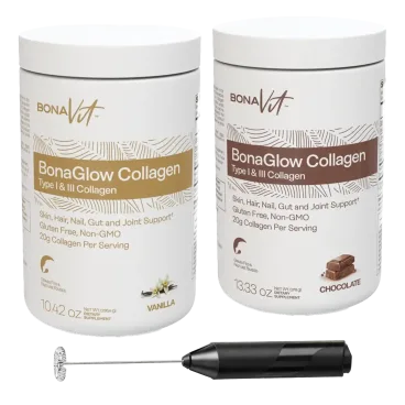 Paquete de 2: Bonavit BonaGlow Colágeno (Chocolate + Vanilla)