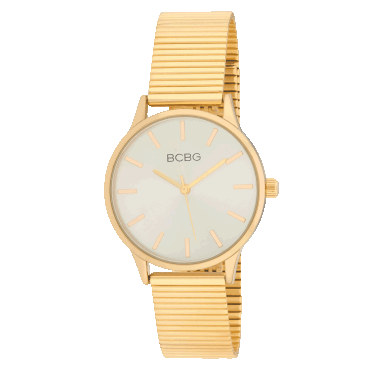 BCBG Women's Round 34mm Horizontal Link Watch