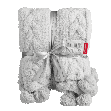 Peace Love World Oversized Cable Knit Throw