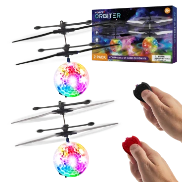 Paquete de 2: Force1 Orbiter Drones Esféricos Voladores Operados a Mano