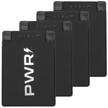 4-Pack: PWRCard 2500mAh Slim Power Banks