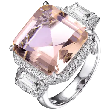 The Vintage Glamour Morganite Ring