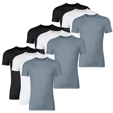 9-Pack: Hanes Originals SuperSoft Men's Crewneck Short Sleeve Tees