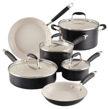 Anolon Advanced Juego de 9 Piezas de Batería de Cocina Antiadherente de Cerámica