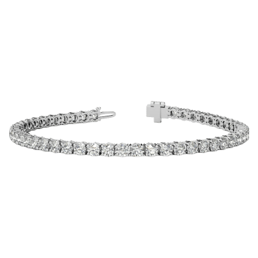 Voss+Agin 6.0 Carat TW Lab-Created White Sapphire Tennis Bracelet