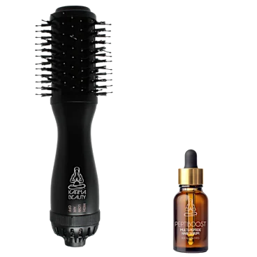 Karma Beauty Mini Compact Oval Barrel Blowout Duo Hair Care Set