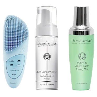 Dermalactives Cleanse & Glow Bundle with Cleansing Foam & Toning Mist