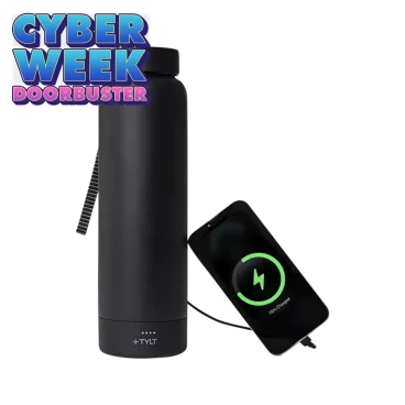 TYLT 24oz Insulated Bottle with 5700mAh Wireless Power Bank