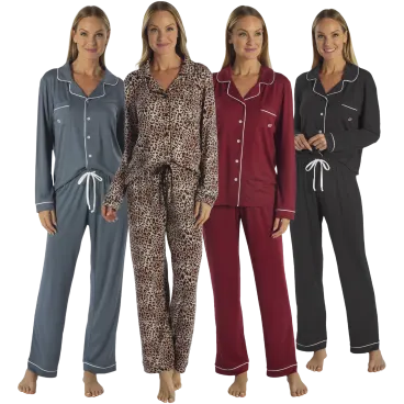 Born Pijama de manga larga con cuello de solapa y pantalón