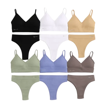 Talmont Soft Seamless Ribbed Bra & Panty Set