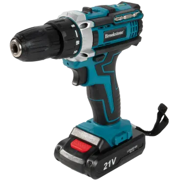 Brookstone 21V Power Drill with Accessories & Carry Case