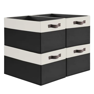 4-Pack: Cheer Collection Large Fabric Storage Baskets