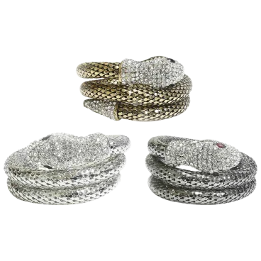 Romano Stivali Elegant Crystal Serpent Bracelet