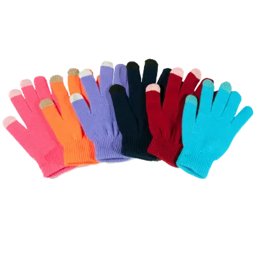6-Pack: XIX Unisex Touchscreen Ultra-Soft & Comfy Gloves