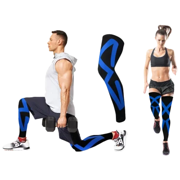 2-Pack: Extreme Fit Kinesio Tape Knee & Calf Compression Sleeve