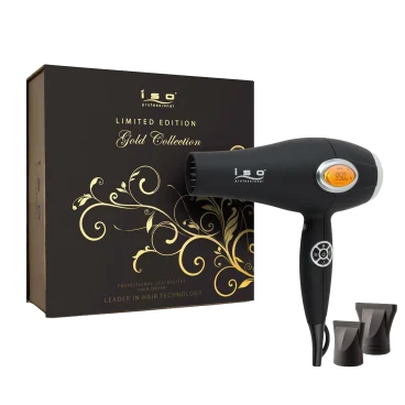 ISO Beauty Gold Collection LCD Digital 1875W Pro Ionic Hair Dryer